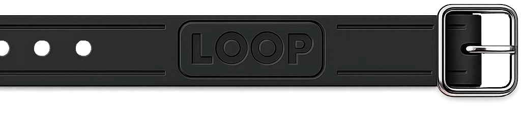 LOOP collar in Midnight, a deep black